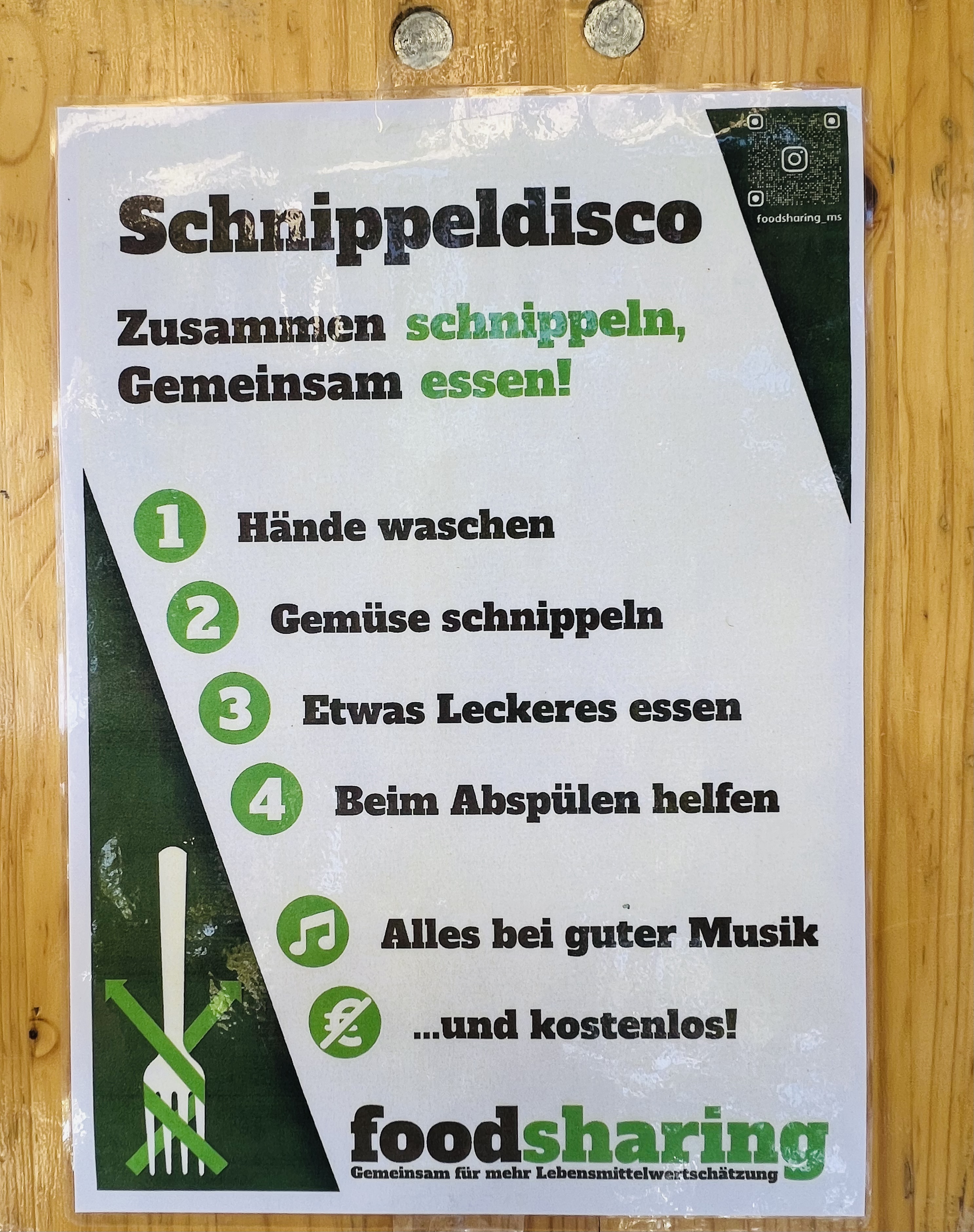 Kleine To-Do-Liste für die Schnippeldisco.